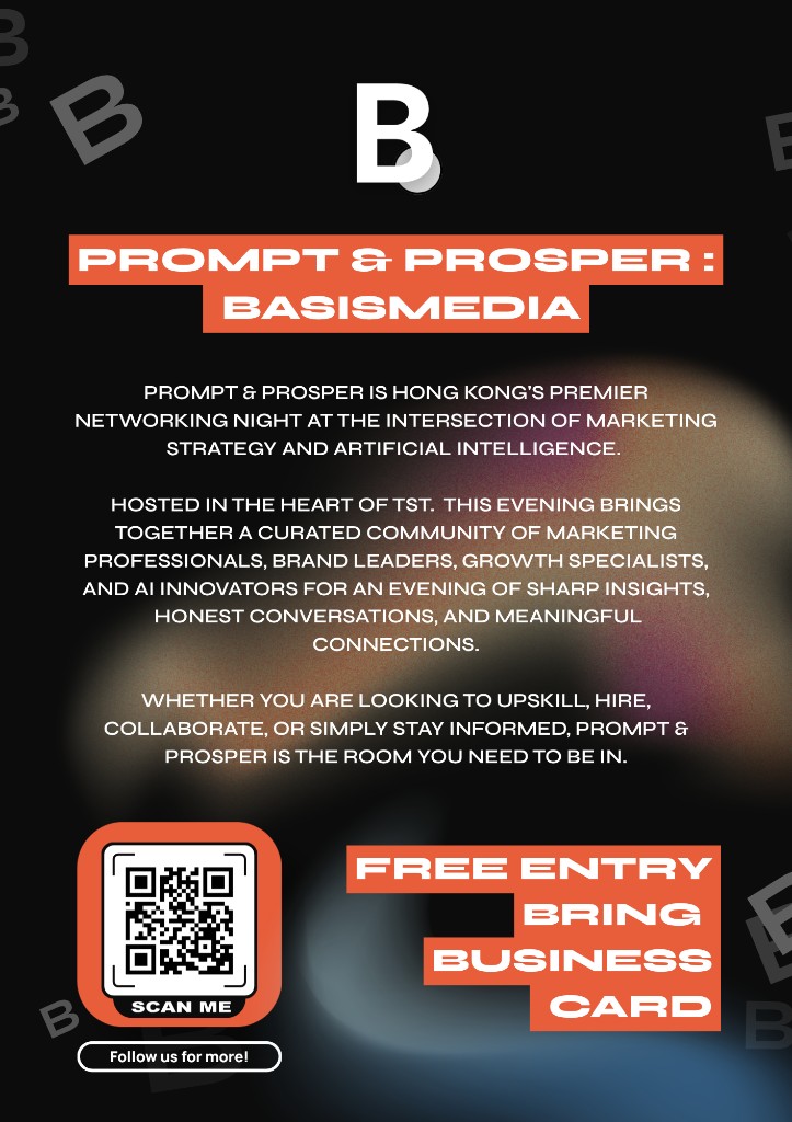 Prompt & Prosper HK event flyer — free entry, bring business card